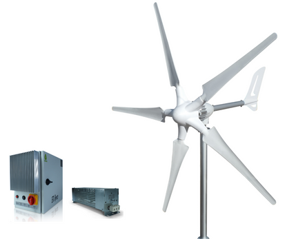 Kit i-2000W 24V/48V Wind Turbine Wind Generator & Charge Controller (for Acid & Gel Battery) & Tower