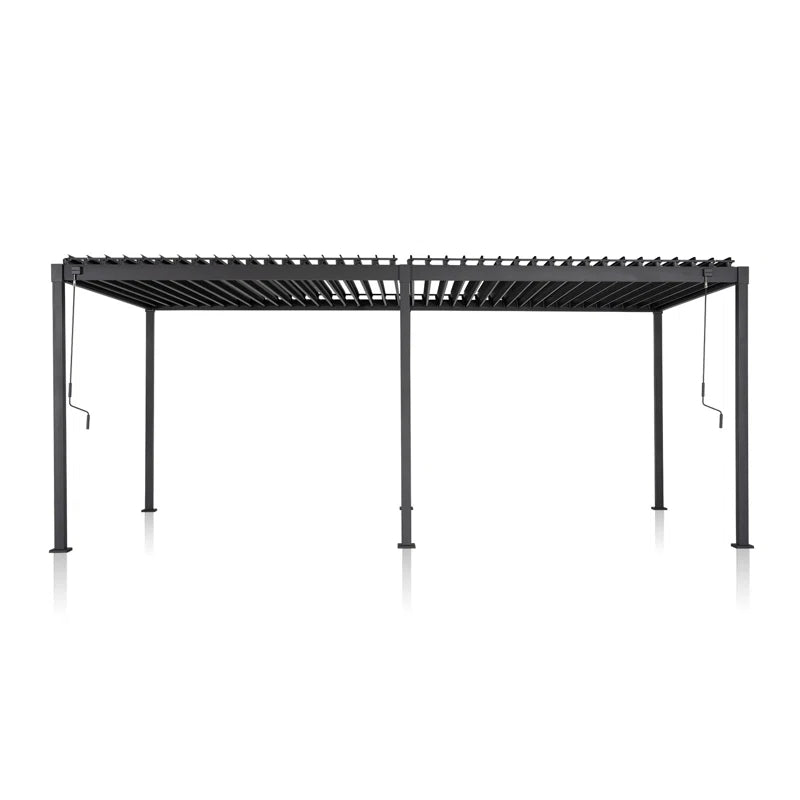 80/88 Metal Frame Pergola with Adjustable Louvered Roof