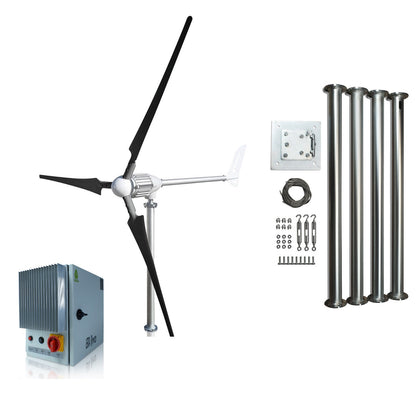 Kit i-1500W 48V Wind Turbine Wind Generator & Charge Controller (for Lithium Battery) & Tower