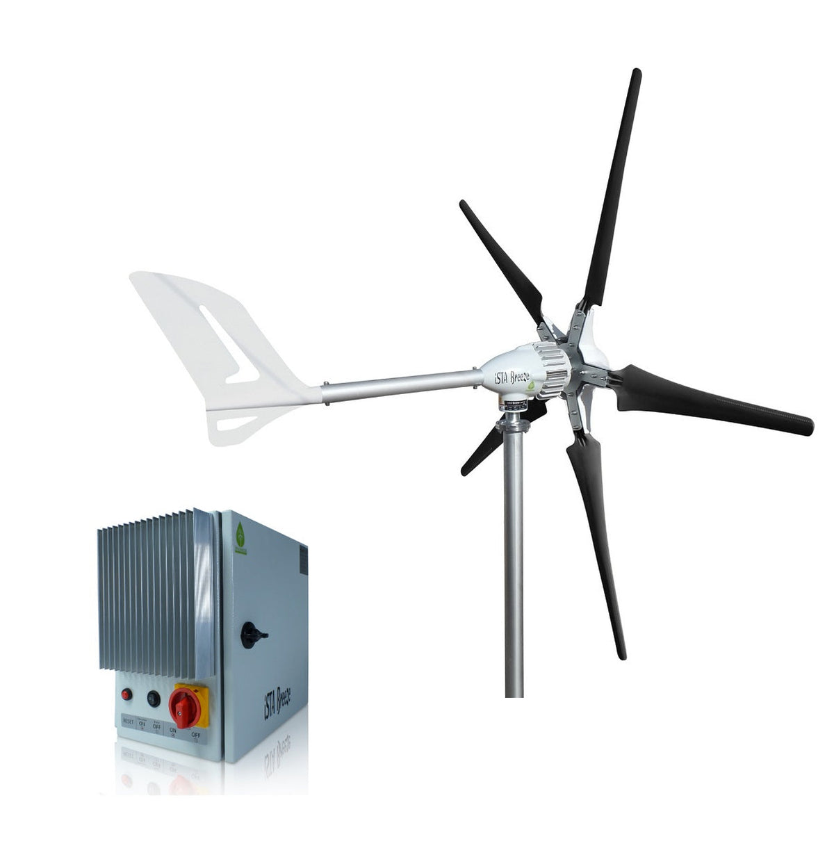 Kit i-1500W 24V Wind Turbine Wind Generator & Charge Controller (for Acid & Gel Battery) & Tower