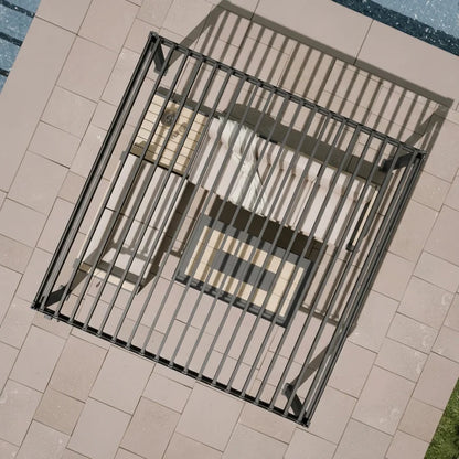 80/88 Metal Frame Pergola with Adjustable Louvered Roof