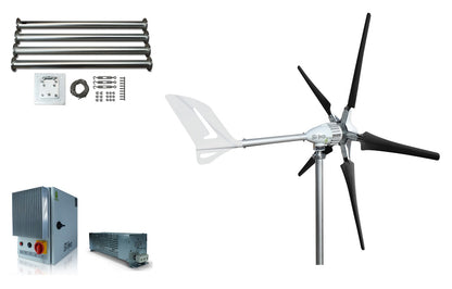 Kit i-1500W 48V Wind Turbine Wind Generator & Charge Controller (for Lithium Battery) & Tower