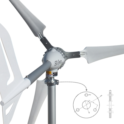Kit i-700W 24V Wind Turbine Wind Generator & Hybrid Charge Controller & Tower