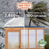 Willow 6 Ft. X 9 Ft. 6 In. X 7 Ft. 10 In. All Cedar Modern Greenhouse