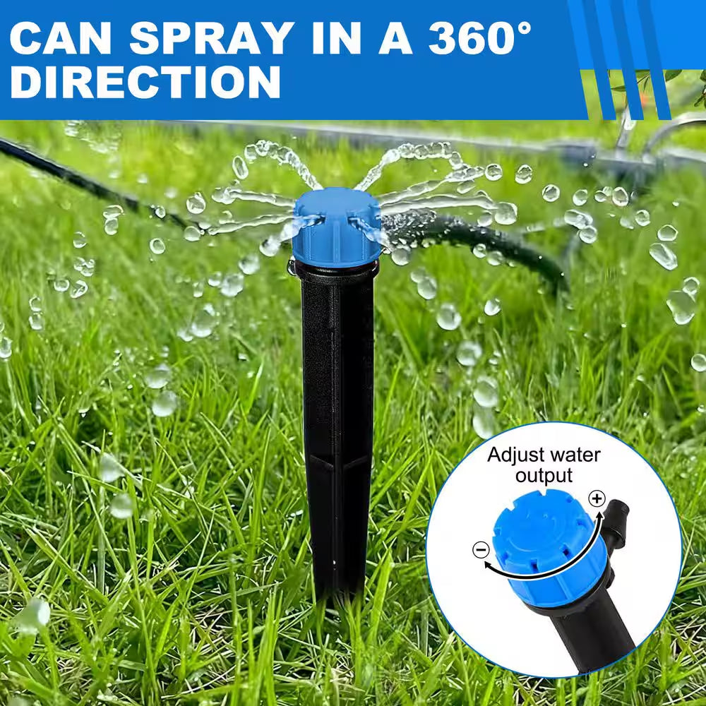 100 Ft. Drip Irrigation Kit Plant Watering System, DIY Automatic Irrigation Equipment Set for Garden,Greenhouse and Lawn