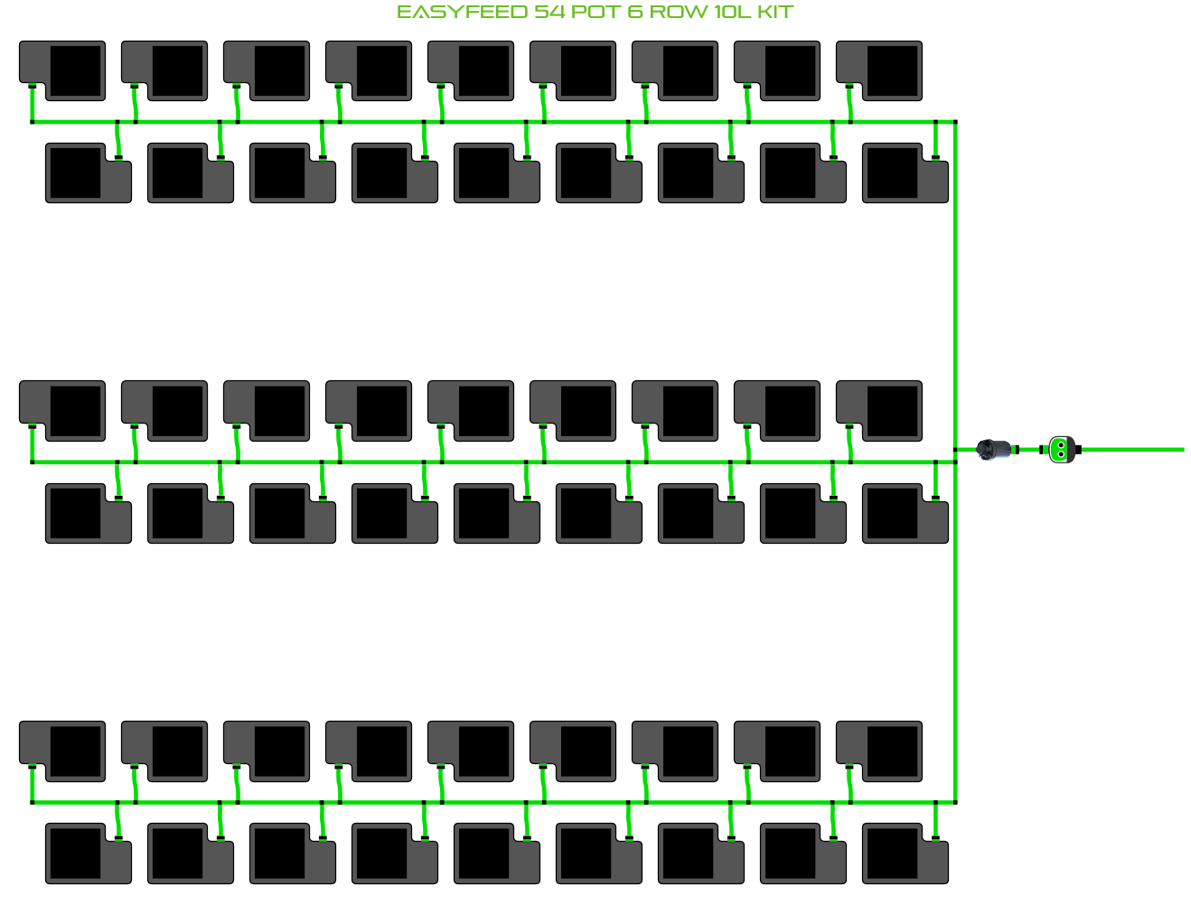 ALIEN EasyFeed 54 Pot 6 Row Kit