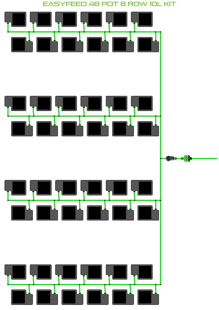 ALIEN EasyFeed 48 Pot 8 Row Kit