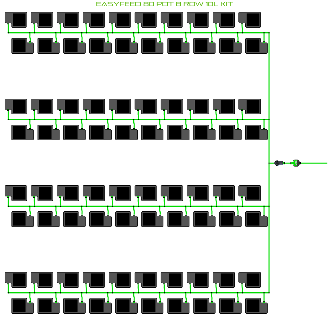 ALIEN EasyFeed 80 Pot 8 Row Kit