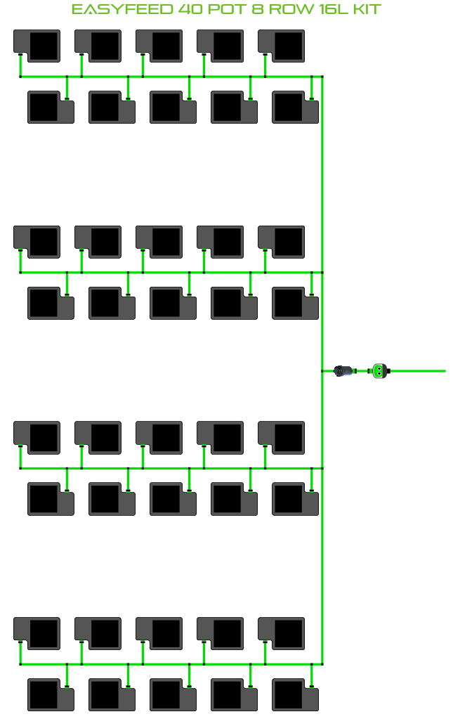 ALIEN EasyFeed 40 Pot 8 Row Kit