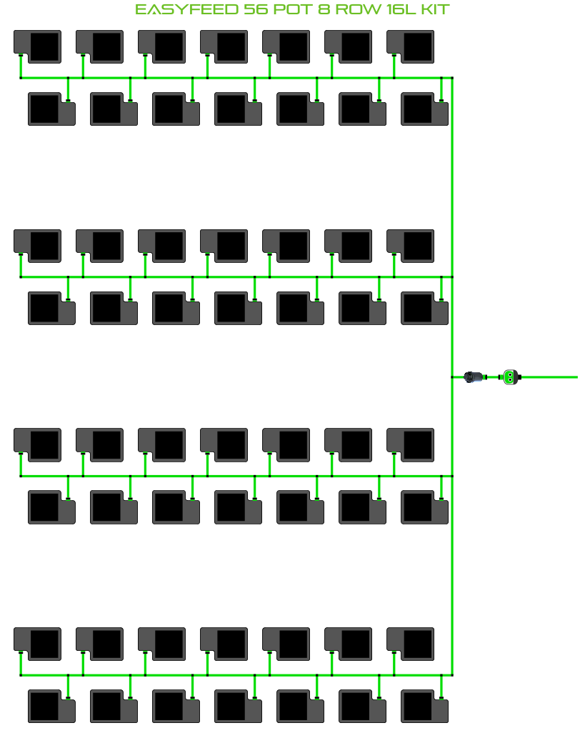ALIEN EasyFeed 56 Pot 8 Row Kit