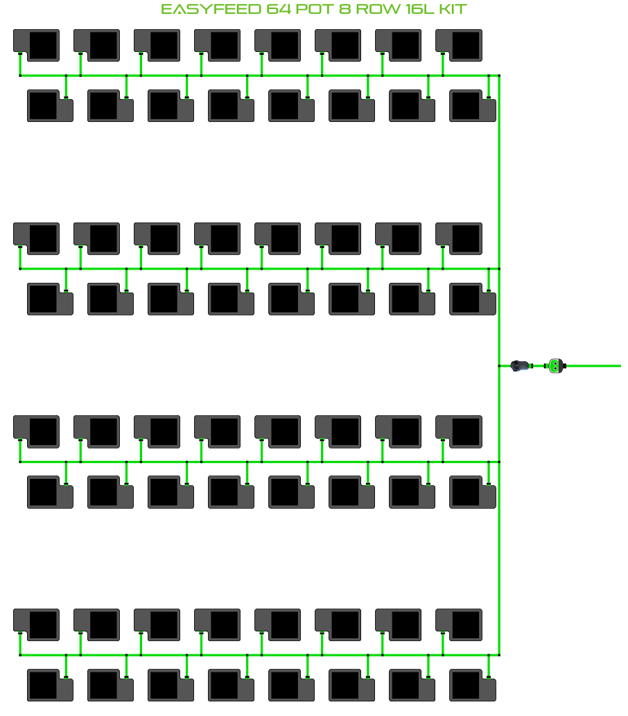 ALIEN EasyFeed 64 Pot 8 Row Kit