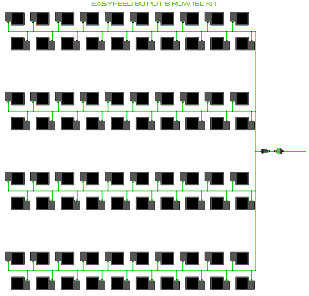 ALIEN EasyFeed 80 Pot 8 Row Kit