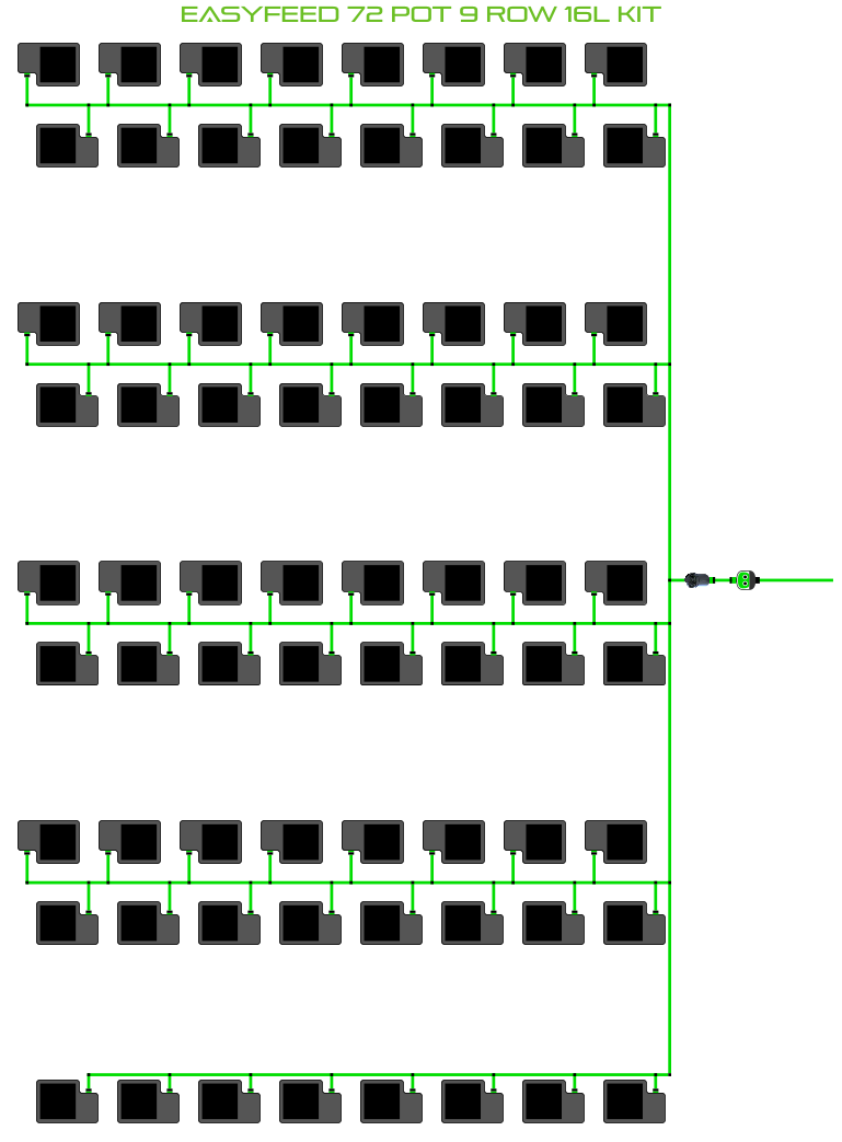 ALIEN EasyFeed 72 Pot 9 Row Kit