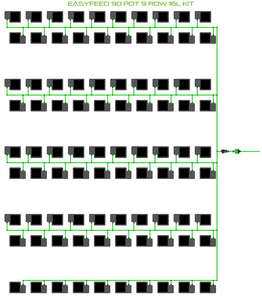 ALIEN EasyFeed 90 Pot 9 Row Kit