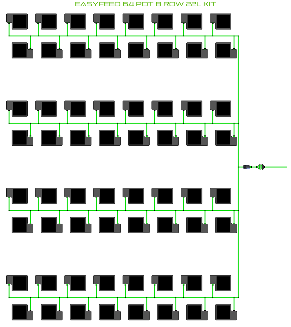 ALIEN EasyFeed 64 Pot 8 Row Kit