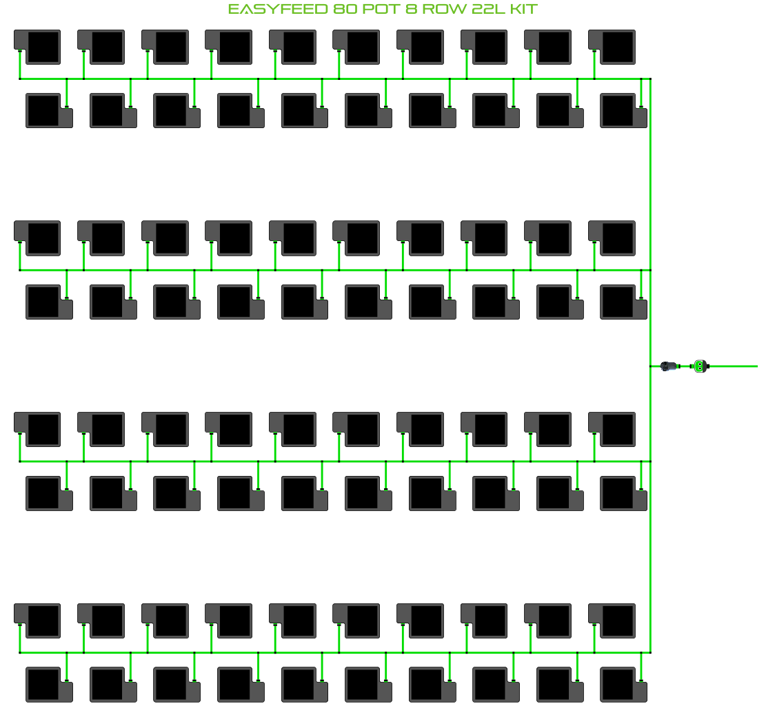 ALIEN EasyFeed 80 Pot 8 Row Kit
