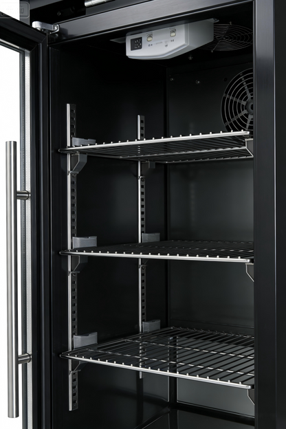 Black Single Door Fridge Cabinet for Outdoor Kitchens