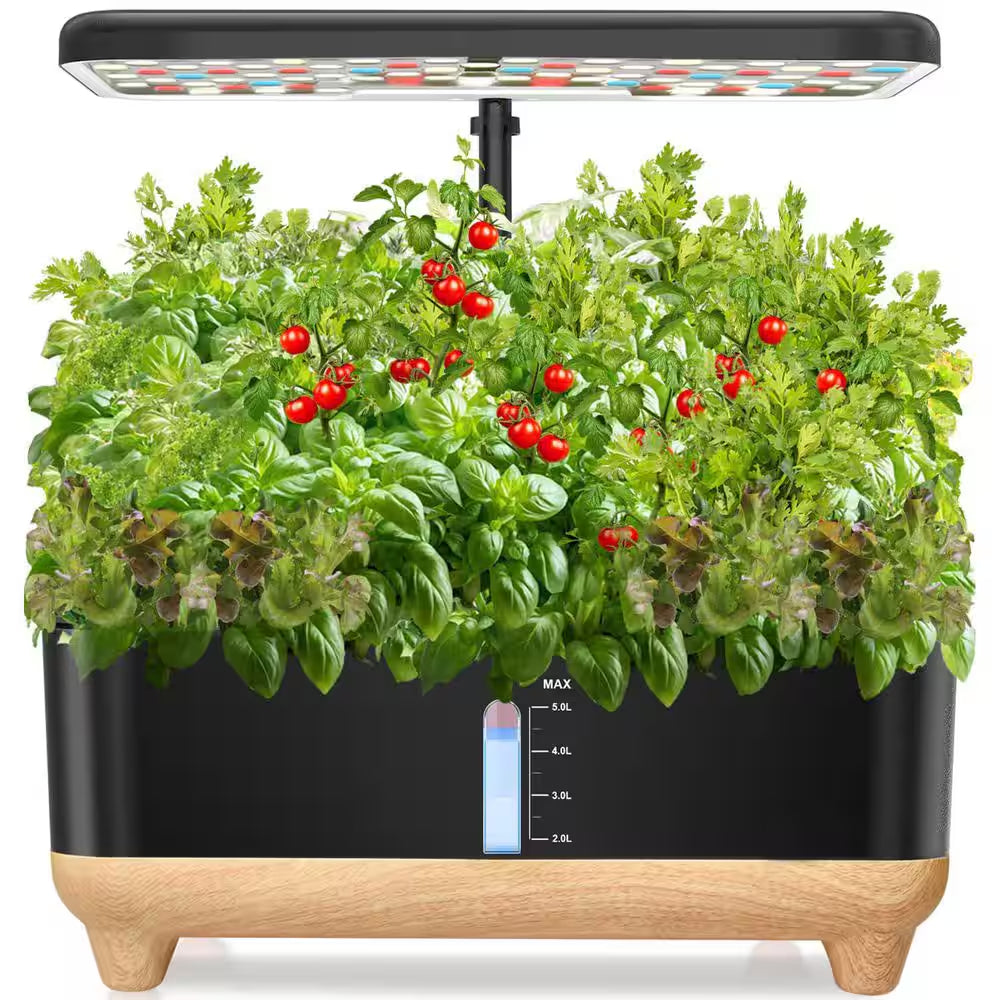 13 Pods Indoor Hydroponic Garden Planter with 5L Water Tank and Smart Growth Light, Vegetable Growing System Kit