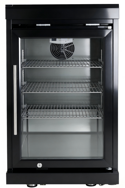 Black Single Door Fridge Cabinet for Outdoor Kitchens