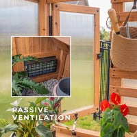 Willow 6 Ft. X 9 Ft. 6 In. X 7 Ft. 10 In. All Cedar Modern Greenhouse