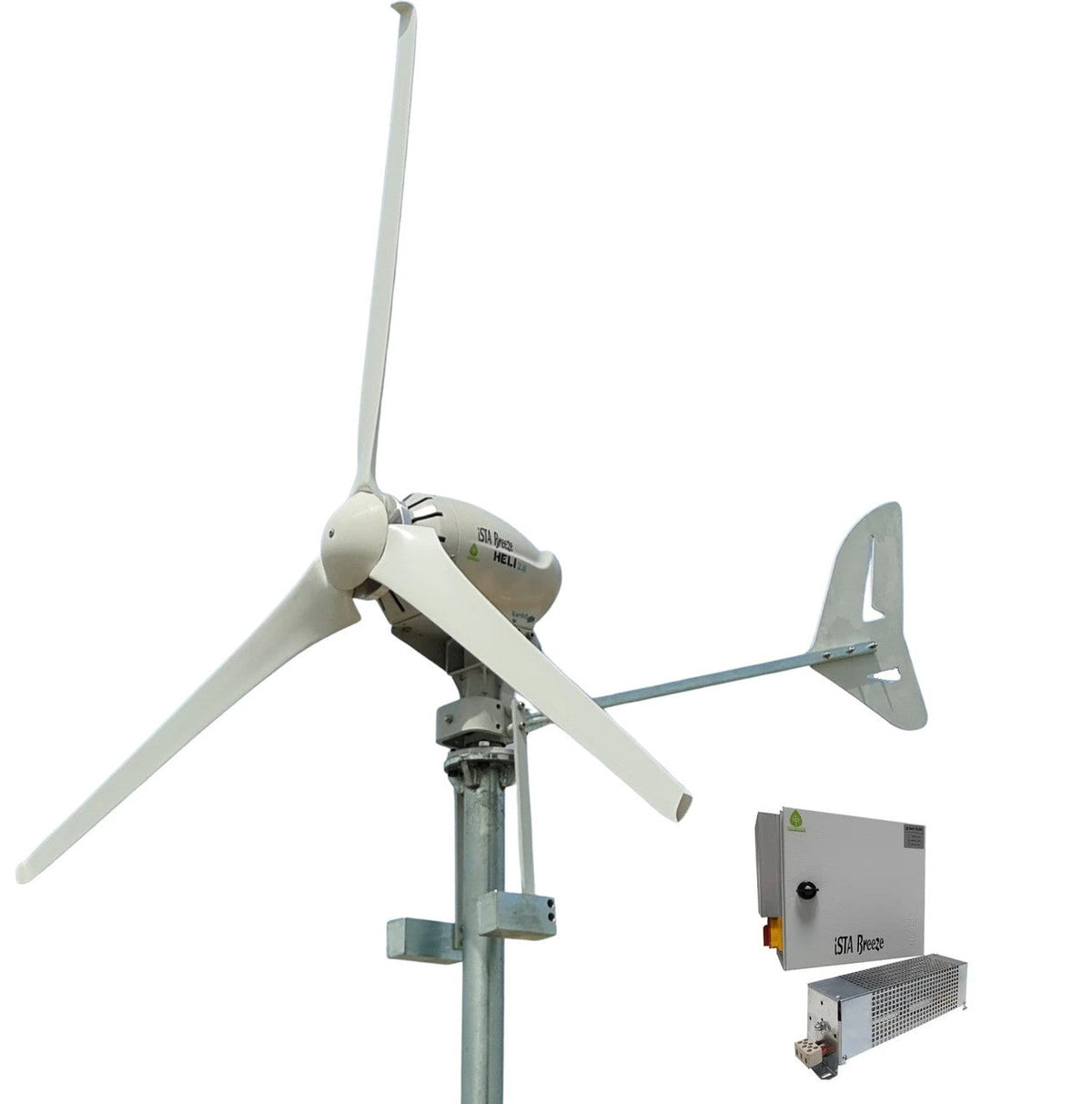 Kit Heli 2000W 48V Off-Grid Wind Turbine Wind Generator & Charge Controller (for Lithium Battery) & Tower