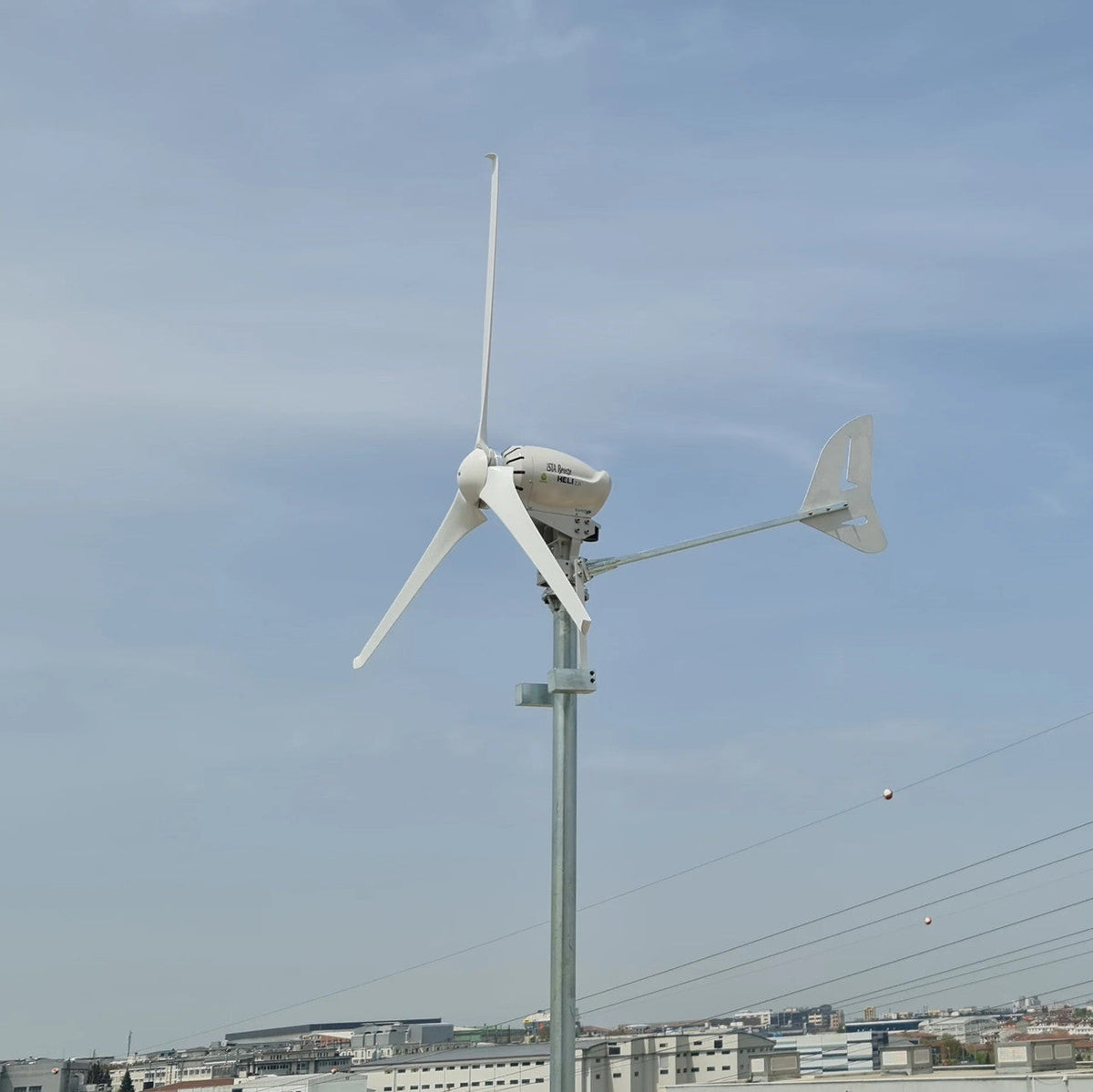 Kit Heli 2000W 48V Off-Grid Wind Turbine Wind Generator & Charge Controller (for Lithium Battery) & Tower