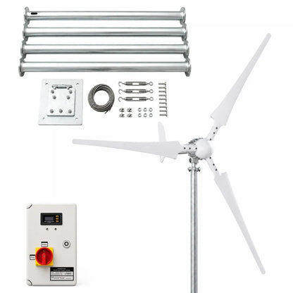 Kit i-700W 24V Wind Turbine Wind Generator & Hybrid Charge Controller & Tower
